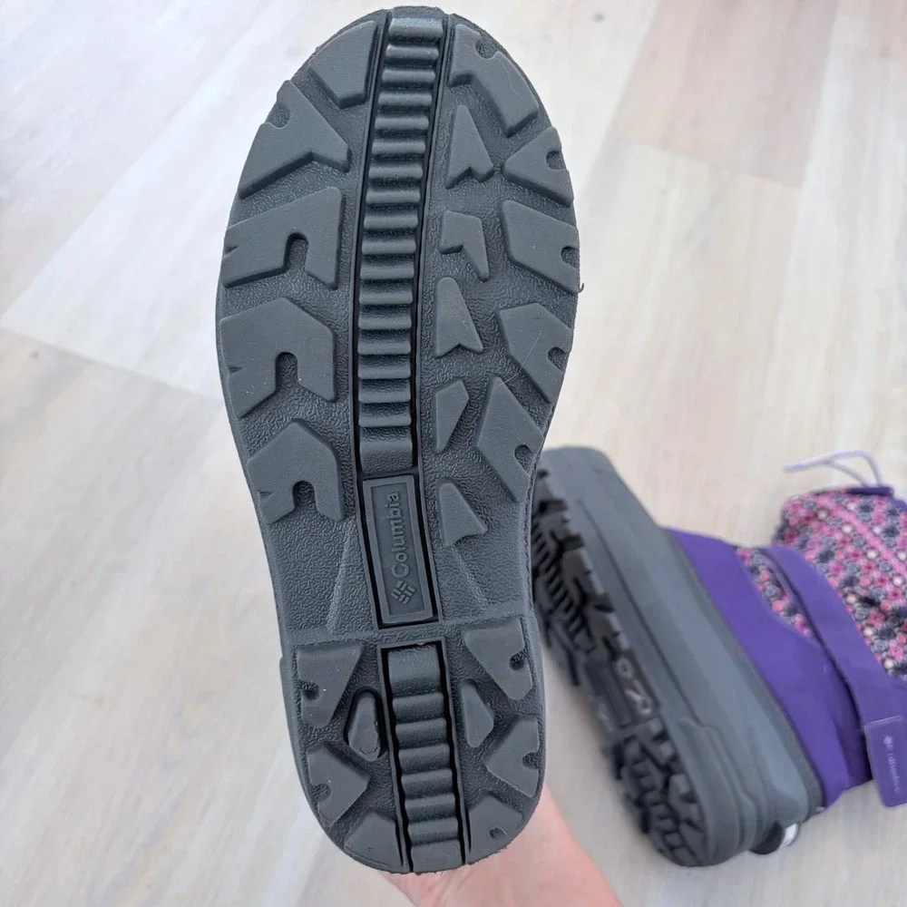 Columbia Youth Powderbug Plus II Snow Boots Purple Pink BY1298-559 Size 4